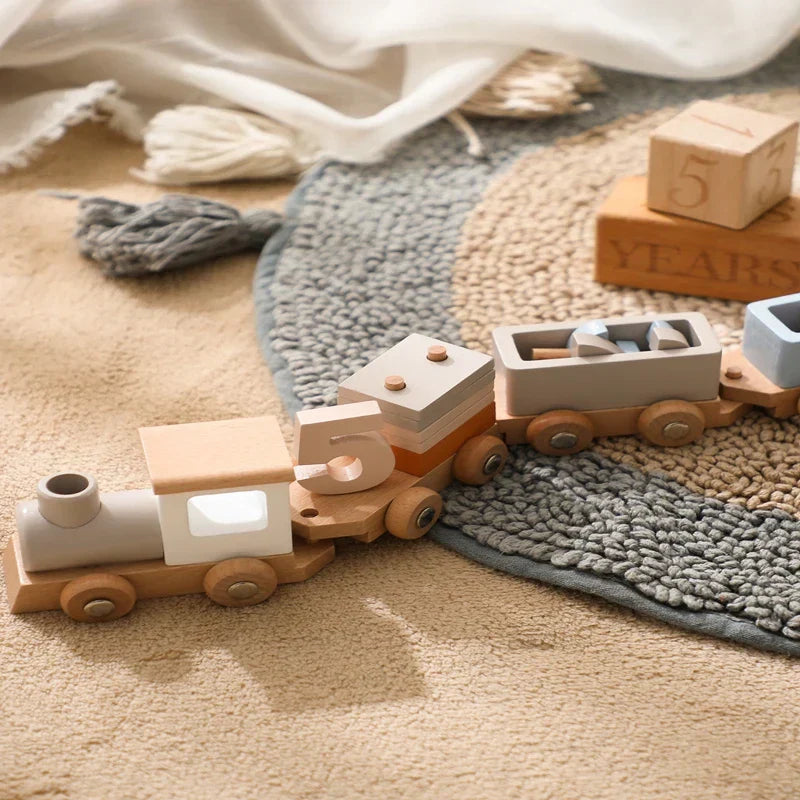 Wooden Birthday Train Toy